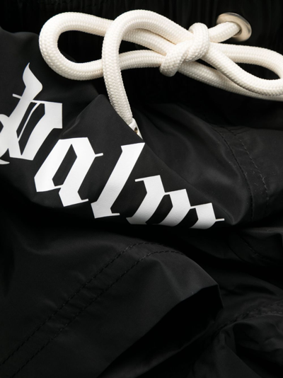 Palm Angels Logo Swim Shorts In Black