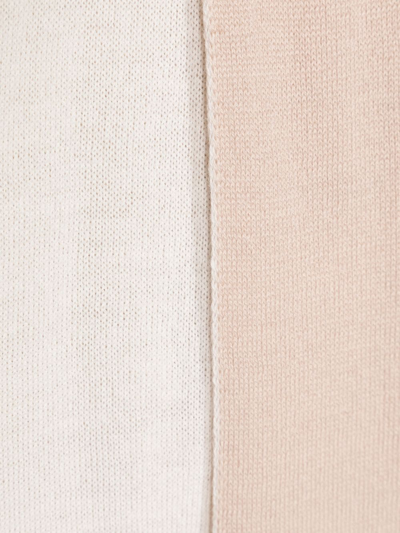 Shop Palm Angels Logo-jacquard Wool-blend Scarf In Neutrals