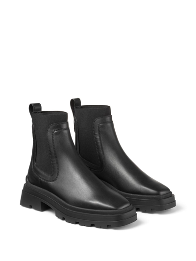 Jimmy Choo Veronique Leather Ankle Boots In Black