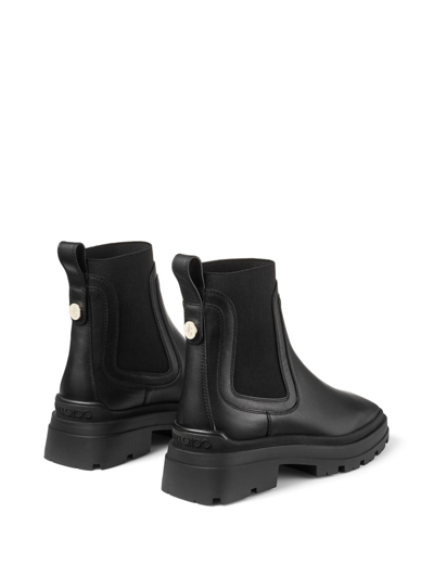 Shop Jimmy Choo Veronique Leather Ankle Boots In Black