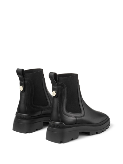 Jimmy Choo Veronique Leather Ankle Boots In Black