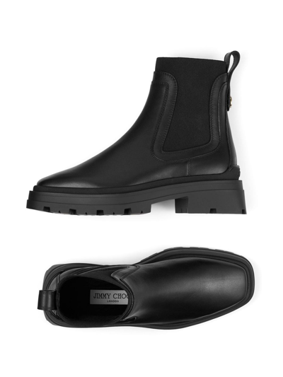 Jimmy Choo Veronique Leather Ankle Boots In Black