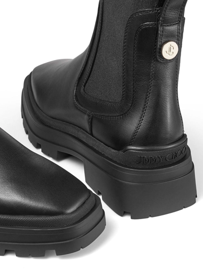Jimmy Choo Veronique Leather Ankle Boots In Black