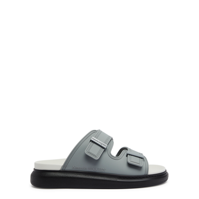 Shop Alexander Mcqueen Hybrid Slide Rubber Sandals In Grey