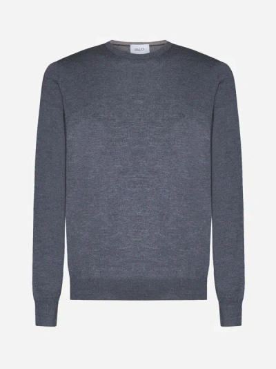 Shop D4.0 Crew Neck Wool Sweater In Grey