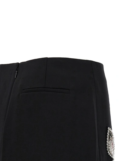 Shop Area 'embroidered Butterfly Mini' Skirt In Black