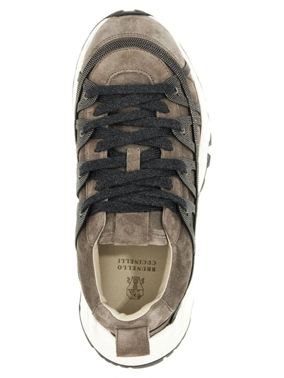 Shop Brunello Cucinelli 'monile' Sneakers In Gray