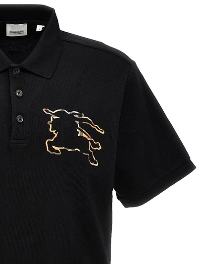 Shop Burberry 'winslow' Polo Shirt In Black