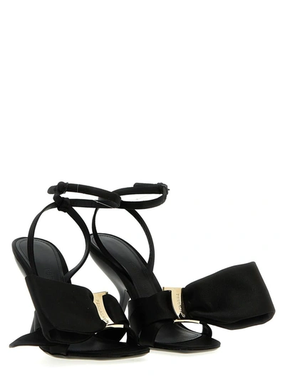Shop Ferragamo 'helena' Sandals In Black