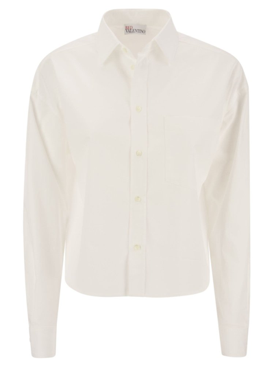 Shop Red Valentino Redvalentino Buttoned Long In White