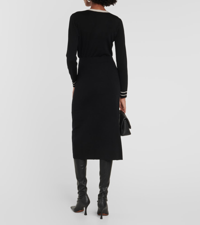 Shop 's Max Mara Enza Virgin Wool Midi Skirt In Black