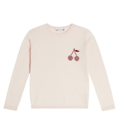 Shop Bonpoint Brunelle Logo Cashmere Sweater In Pink