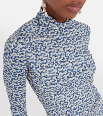 Isabel Marant Étoile Lou Printed Jersey Turtleneck Top In Multicoloured