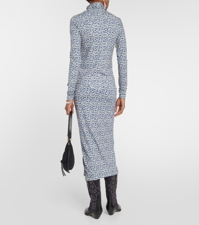 Isabel Marant Étoile Lou Printed Jersey Turtleneck Top In Multicoloured