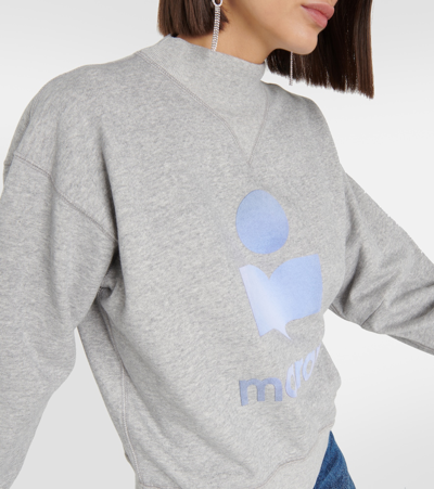 Shop Marant Etoile Moby Logo Jersey Sweatshirt In Grey