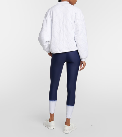 Shop The Upside Rani Reversible Cotton Bomber Jacket In White