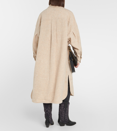 Shop Marant Etoile Fontia Wool-blend Coat In Neutrals