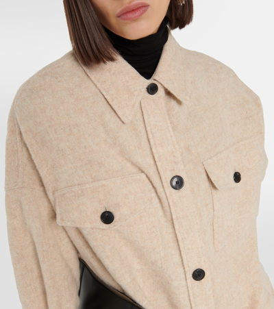 Shop Marant Etoile Fontia Wool-blend Coat In Neutrals