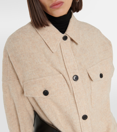 Isabel Marant Étoile Fontia Wool-blend Coat In Brown