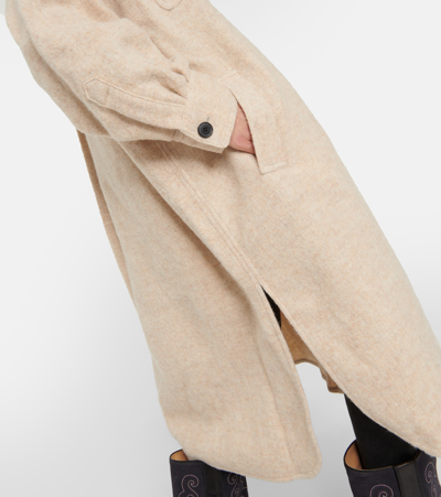 Shop Marant Etoile Fontia Wool-blend Coat In Neutrals