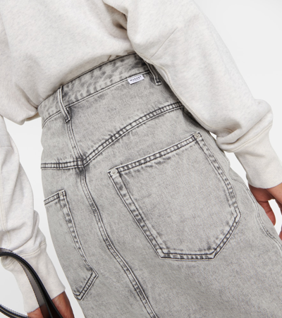 Isabel Marant Étoile Vandy Denim Midi Skirt In Grey