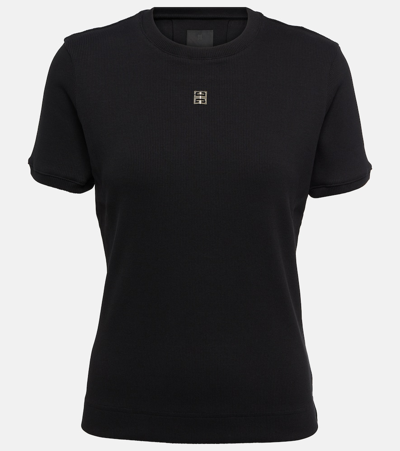 Shop Givenchy 4g Cotton Jersey T-shirt In Black