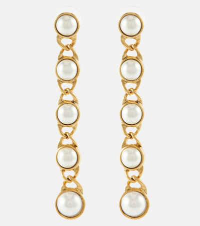 Shop Oscar De La Renta Monntclair Faux Pearl Drop Earrings In White