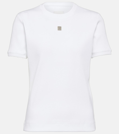 Shop Givenchy 4g Cotton Jersey T-shirt In White
