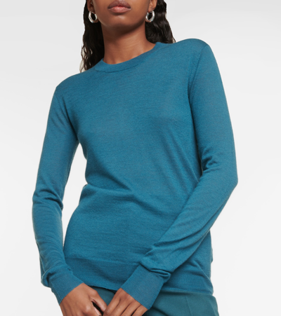 Shop Joseph Cashair Cashmere Sweater In Blue