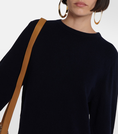 Shop Jardin Des Orangers Wool And Cashmere Sweater Dress In Blue