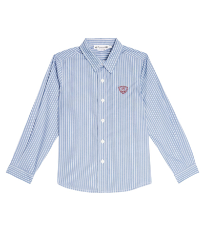 Shop Bonpoint Tangui Cotton Shirt In Blue