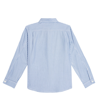 Shop Bonpoint Tangui Cotton Shirt In Blue