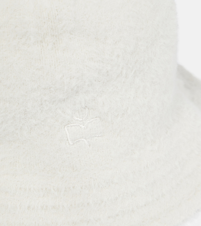 Isabel Marant Embroidered Bucket Hat In Beige