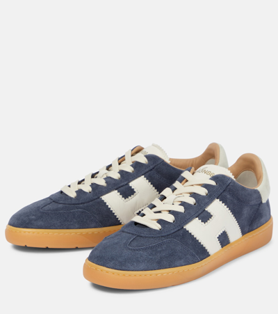 Hogan Cool Suede Low-top Sneakers In Blue