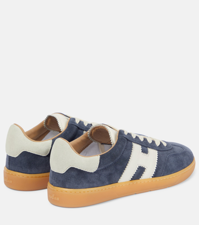 Hogan Cool Suede Low-top Sneakers In Blue