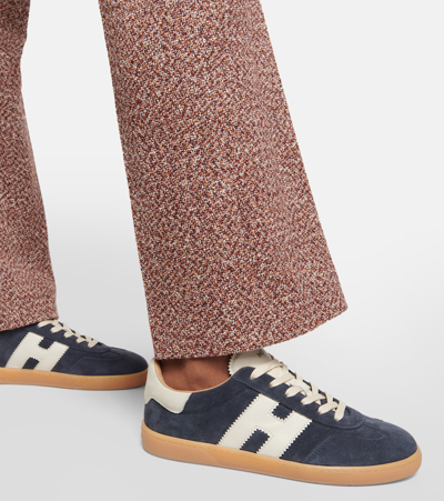 Hogan Cool Suede Low-top Sneakers In Blue