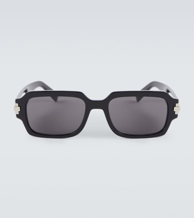 Shop Dior Blacksuit S11 Rectangular Sunglasses In Black