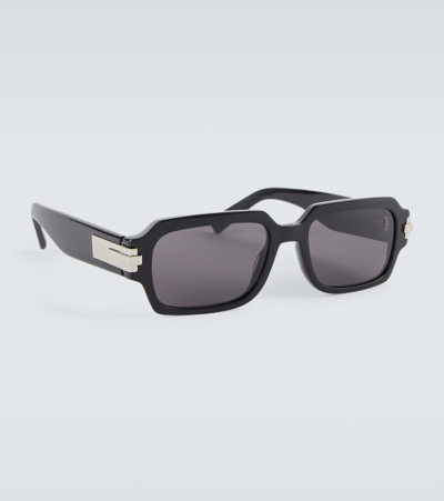 Shop Dior Blacksuit S11 Rectangular Sunglasses In Black