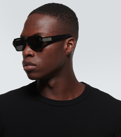Dior Blacksuit S11 Rectangular Sunglasses In Black