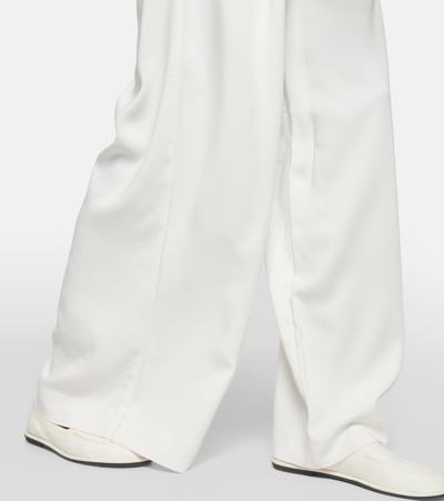 Shop Co Wide-leg Satin Pants In White