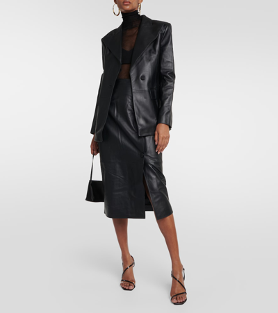 Shop Nina Ricci Knitted Turtleneck Top In Black
