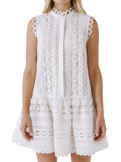 Shop Endless Rose Women's Lace Mini Dress In White