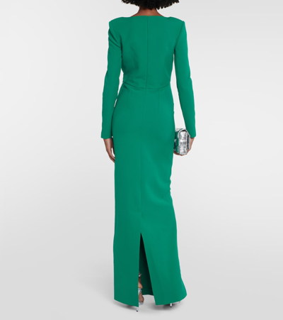 Shop Safiyaa Zhad Crêpe Gown In Green