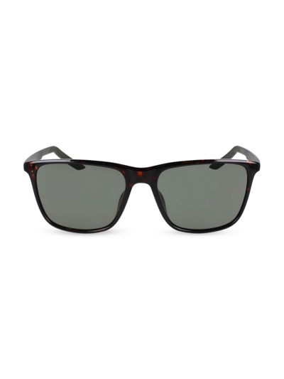 Shop Nike Men's Lifestyle 55mm Square Sunglasses In Tortoise Green