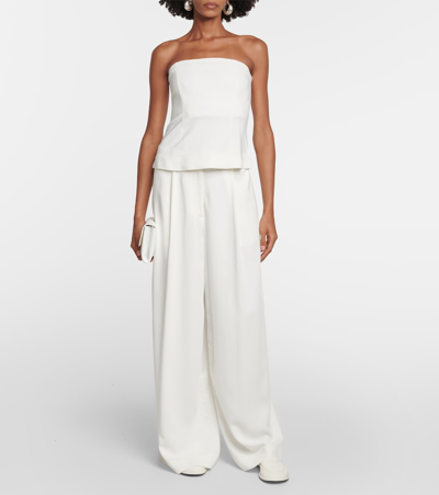 Shop Co Strapless Crêpe Top In White