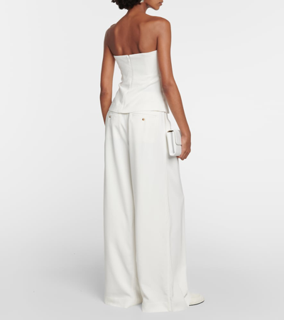 Shop Co Strapless Crêpe Top In White