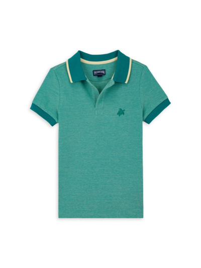 Shop Vilebrequin Little Boy's & Boy's Cotton Piqué Polo Shirt In Emeraude