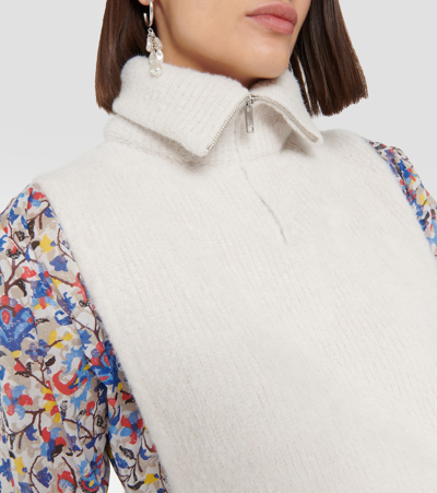 Isabel Marant Étoile Milie High-neck Sweater Vest In White