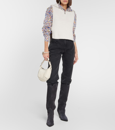 Shop Marant Etoile Milie High-neck Sweater Vest In White