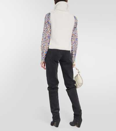 Shop Marant Etoile Milie High-neck Sweater Vest In White